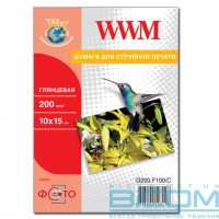 Фотобумага WWM, глянец 200g, 10x15 *5листов