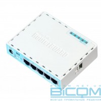 Роутер Mikrotik HEX RB750GR3  USB 2.0 для подключения 3G/4G модемов или внешних накопителей, и слотом microSD для установки карт памяти