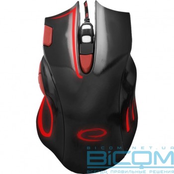 Миша ESPERANZA MX401 Hawk black-red (EGM401KR)