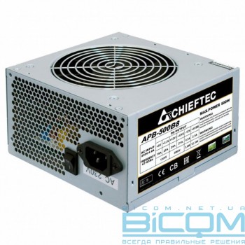 Блок живлення 500W CHIEFTEC Value APB-500B8,12cm fan, 4pin CPU a/PFC,24+4,2xPeripheral,1xFDD,3xSATA,1xPCIe CPU кабель 36 см !