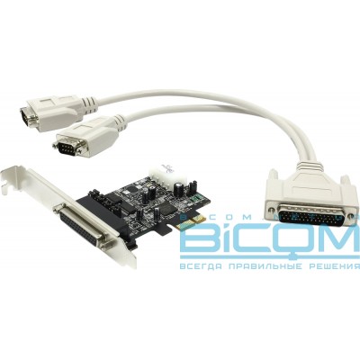 Контролер PCI-E-COM STLab (CP-120) 2 канала с выходом питания 16C950 UART PCI-E чипсет OXPCIe952-FBAG