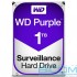 Жорсткий диск Western Digital 3.5" 1TB (WD10PURZ) 5400 об/мин, 64 MB, SATA III, Purple гарантия 36 міс.