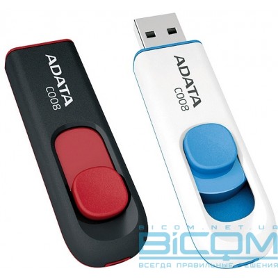 USB флеш 64GB C008 White+Blue USB 2.0 A-DATA (AC008-64G-RWE)